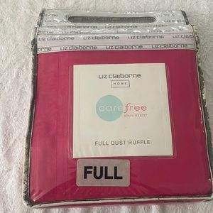 LIZ CLAIBORNE HOME Full Bed Skirt Pink - MAIN AVENUE - New.